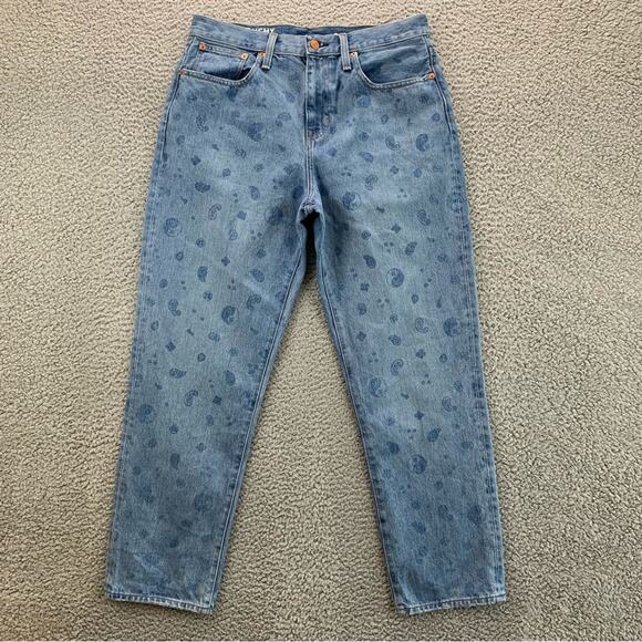 J.Crew Slouchy Boyfriend Bandana Paisley Women's  Jeans  -  Size: 28 - Picture 1 of 16